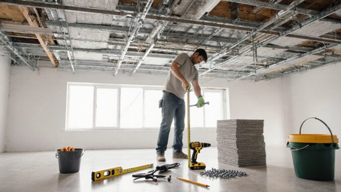 Anleitung für eine DIY-Abgehängte Decke