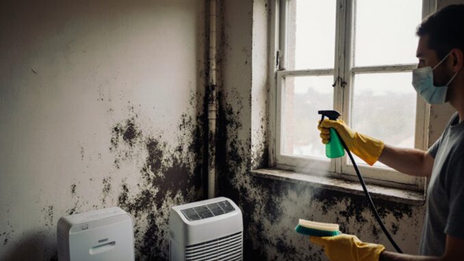 Schimmelprobleme an der Wand behoben