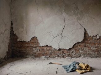 Renovierung des Putzes in einem alten Gebäude